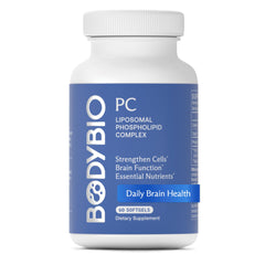 BodyBio PC brain health capsule supports cognitive clarity during tasks.