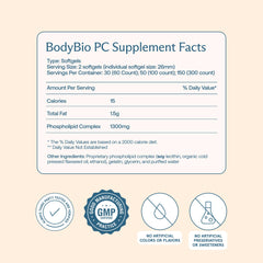 BodyBio PC helps cell membrane repair and maintains phospholipid balance.