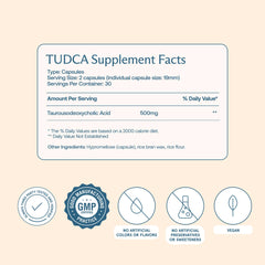 BodyBio TUDCA capsules closeup highlights easy-to-swallow capsules for daily liver support.