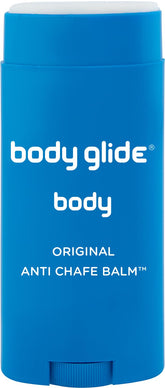 BodyGlide Original anti-chafe stick being applied before activity to prevent irritation.