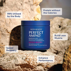 Dissolving BodyHealth PerfectAmino powder in water for fast recovery during training.