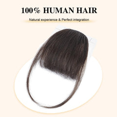 BOGSEA real human hair bangs clip blends with your natural hair.