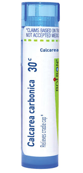 Boiron Calcarea Carbonica 30C pellets in dispensing tube for cradle cap relief
