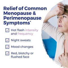 Cyclease Menopause tablets dissolving on tongue for easy, water-free use.