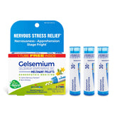 Boiron Gelsemium 30C bottle shown for convenient stress relief.