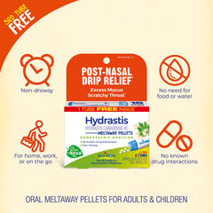 Hydrastis 6C pellets shown in packaging ideal for quick, natural use.