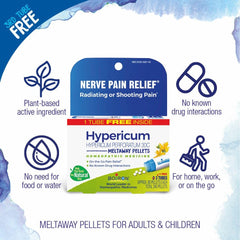 Unflavored Hypericum 30C pellets dissolving without water