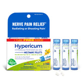 Boiron Hypericum perforatum 30C pellets in a dispensing tube for portable use