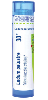 Boiron Ledum Palustre pellets in a dispensing tube offering quick insect bite relief