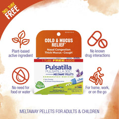 Boiron Pulsatilla 30C unflavored pellets suitable for adults and children.