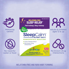 Tablets dissolving in mouth illustrate easy, no-water bedtime administration