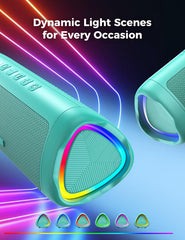 BolaButty teal Bluetooth speaker pairing for stereo sound with a second unit.
