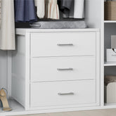 BOLUO Closet Dresser in white with 3 drawers front view for compact bedroom storage