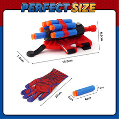 Bomnemi spider gloves hero wrist launcher in use for dynamic hero play.