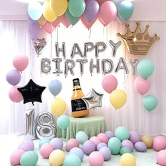 BOMSI Pastel Balloons baby shower arch with muted tones creates a tender celebration.