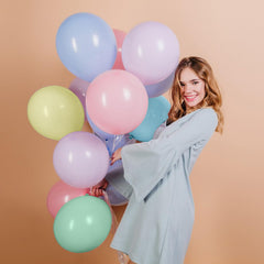 BOMSI Pastel Balloons Easter garland adds pastel charm to spring events.