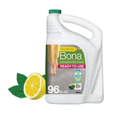 Bona lemon-mint refill bottle pour for smooth, controlled refills.