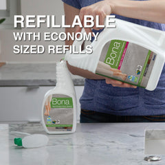 Bona microfiber-mop-cleaning-system image highlights easy, efficient cleaning with spray.