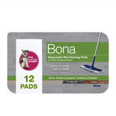 Bona Wet Cleaning Pads pre-moistened for quick, residue-free floor cleaning