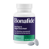 Bonafide Thermella bottle front highlighting hot flash relief