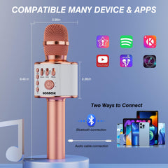 BONAOK karaoke microphone used as speaker with clear audio and recording capability