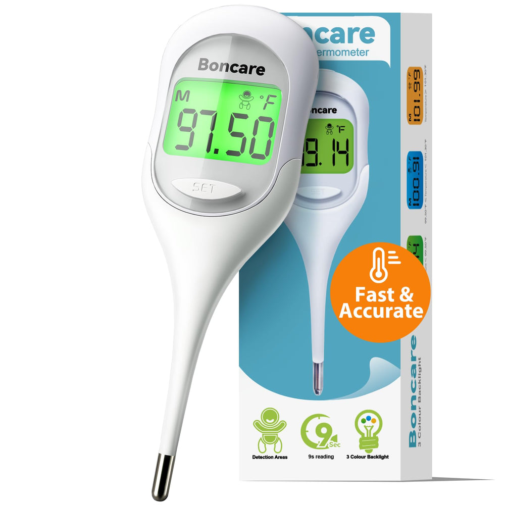 Boncare thermometer displays a large screen for quick readings
