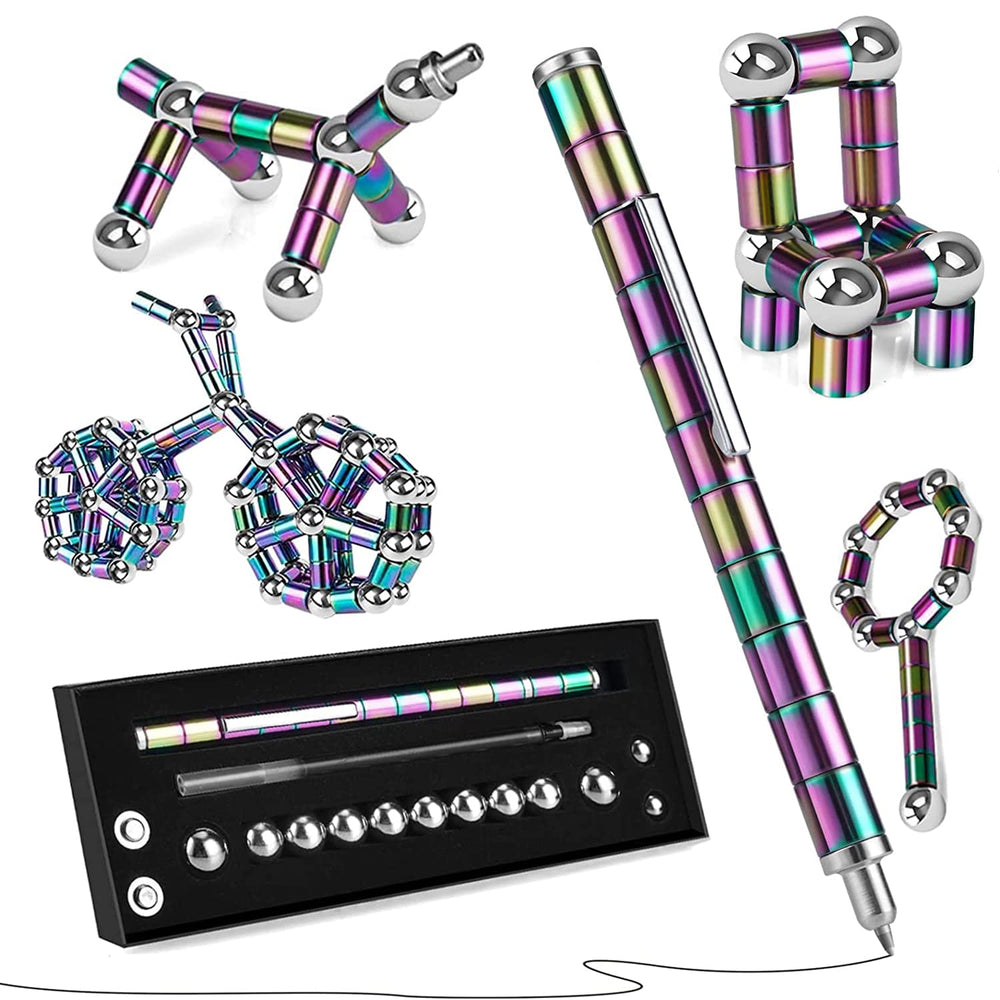 boncty magnetic fidget pen kit with rings and balls for creative play