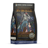 Bones Coffee Army of the Dark Chocolate ground coffee bag with rich aroma for auto-drip brews