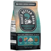 Bones Coffee Better Brain ground coffee bag for a smooth, low-acid morning ritual.