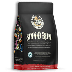Bones Coffee Cinnamon Roll ground coffee ready for auto drip