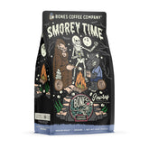 Bones Coffee S'morey Time resealable bag preserves freshness for daily brews.