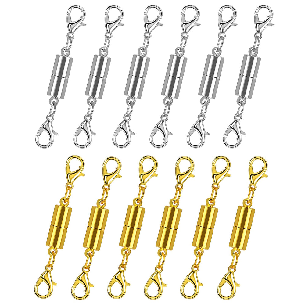 Bonison magnetic necklace clasp in gold for easy one-handed fastening.
