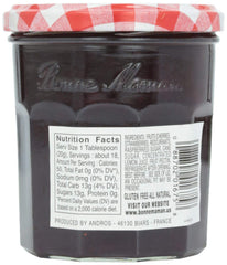 Bonne Maman fruit pieces closeup emphasizes natural ingredients and real fruit bits.
