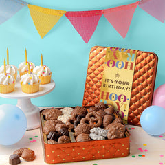 BONNIE AND POP assorted chocolates in milk, dark, and white varieties for sharing.