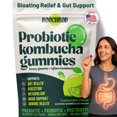 BoochBod Lemon Lime gummies in a bottle promote convenient gut support.
