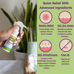 Boogie Diaper Rash Spray touchless application ideal for busy caregivers
