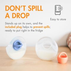 Boon Trove hands-free milk collection while multitasking at home.