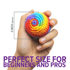 BOONI crochet footbag set for juggling and freestyle kicking