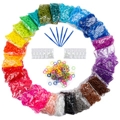 Booriss loom rubber bands in 26 colors for vibrant bracelets and crafts