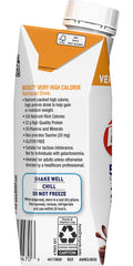 BOOST Very High Calorie glass shows ready-to-drink nutrition ideal for meals on the go.