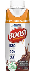 BOOST Very High Calorie strawberry bottle supports weight goals with protein and vitamins.