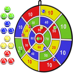 BooTaa 29-inch dart board ready for indoor family play with sticky balls.