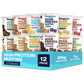 Bootylicious Double Chocolate muffin, high-protein snack for workouts.
