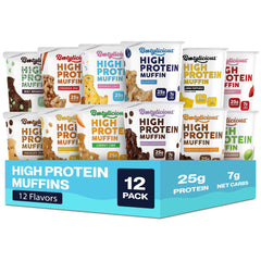 Bootylicious Double Chocolate muffin, high-protein snack for workouts.