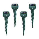 BORHOOD mole-repellent solar stake 4-pack deters lawn burrowers.