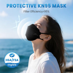 Borje KN95 mask uses lightweight fabric for comfortable all-day wear.