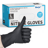 Borje nitrile gloves black dispenser box for easy, hygienic single-use protection.