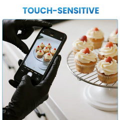 Borje nitrile gloves textured grip close-up for secure handling in all conditions.