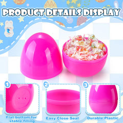 BorKinHa blue jumbo Easter egg with a smooth finish for safe handling.