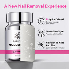 Born Pretty precision sponge demonstrates drip-free, even application during glue removal.